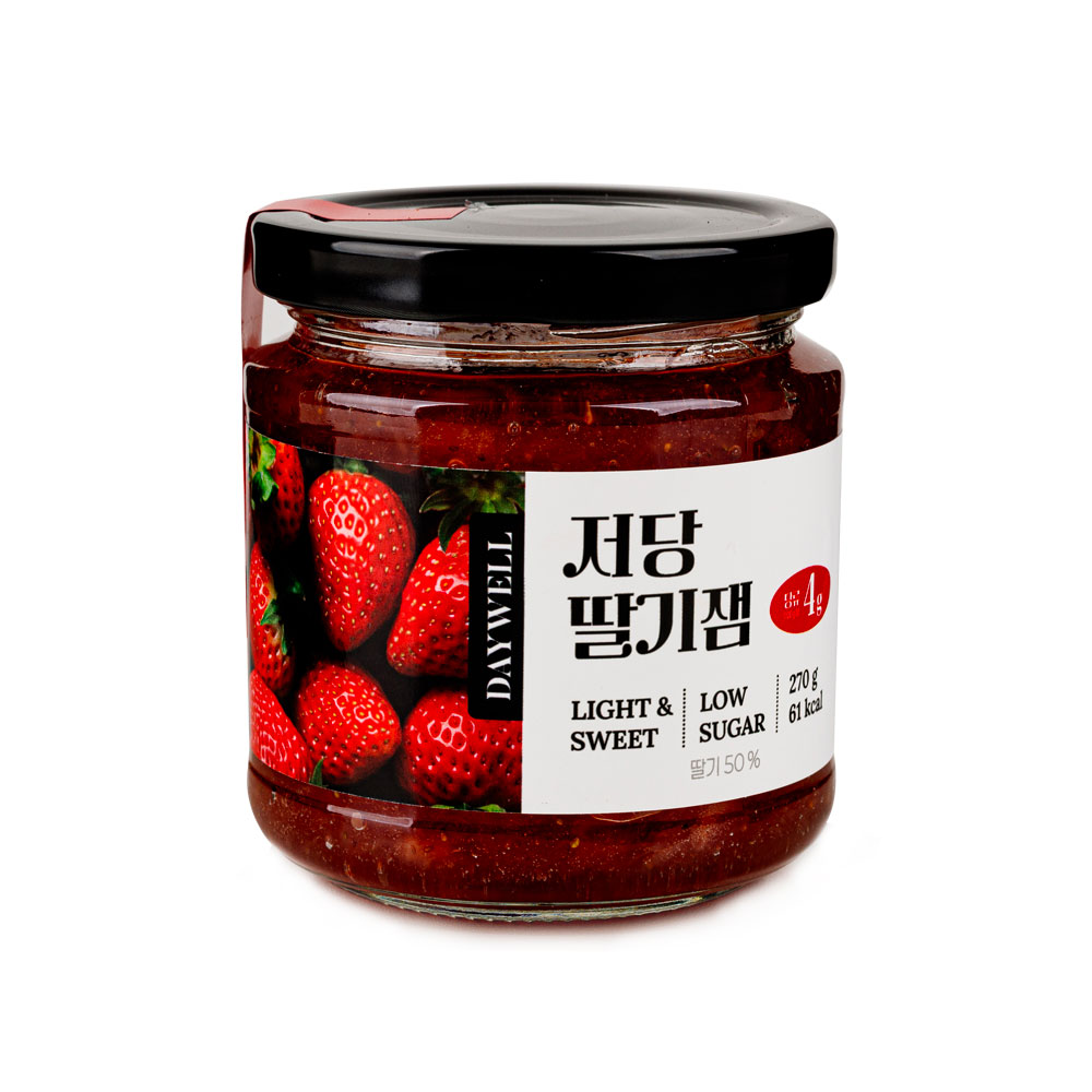 (현장구매용,택배불가)데이웰 저당 저칼로리 딸기잼 블루베리 애플시나몬 백도복숭아 잼 270g - 상세 이미지 2