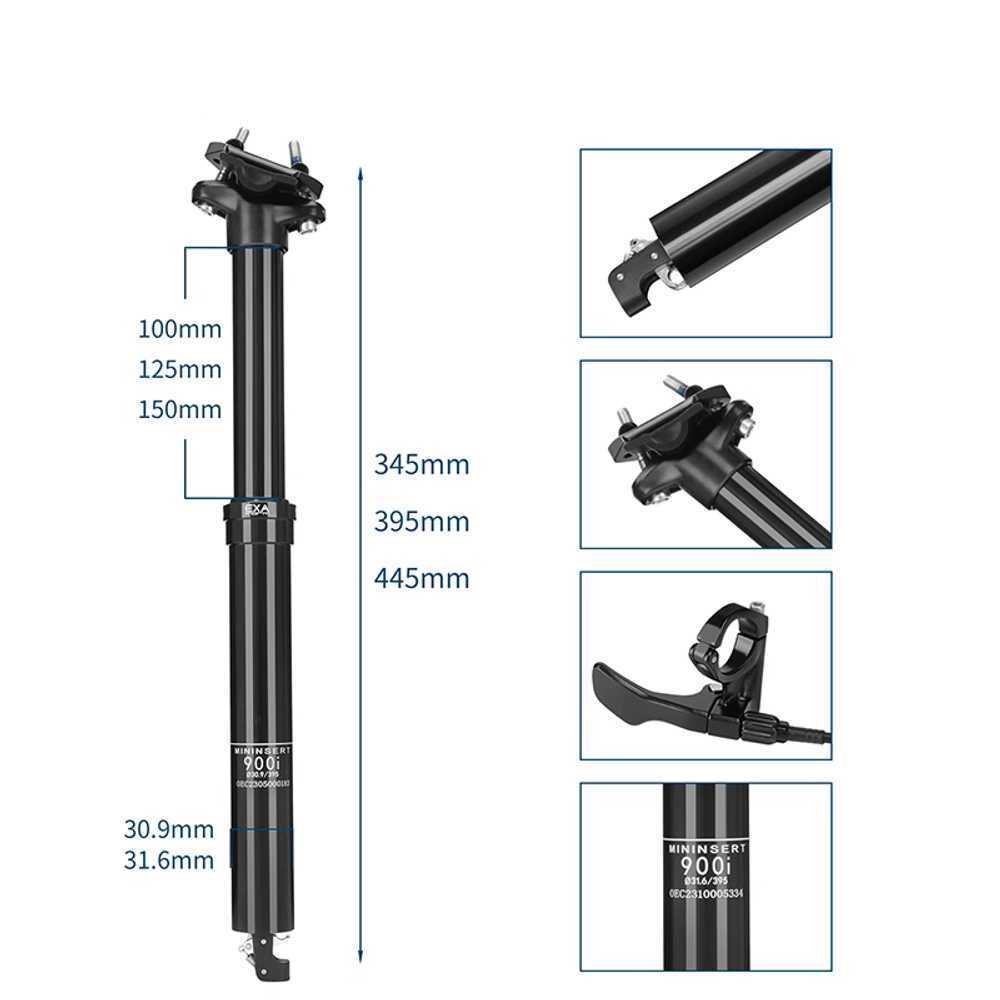 가변 싯포스트 MTB 자전거 안장 높이 조절 시트포스트 31.6x395mm(이동125) - 상세 이미지 4