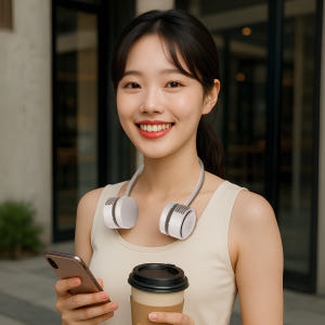 젤리타이거 넥밴드 휴대용 목걸이 선풍기 롤팬 JTF1000 + 전용파우치 개봉기 | 실사용 후기 - 상품 이미지 2