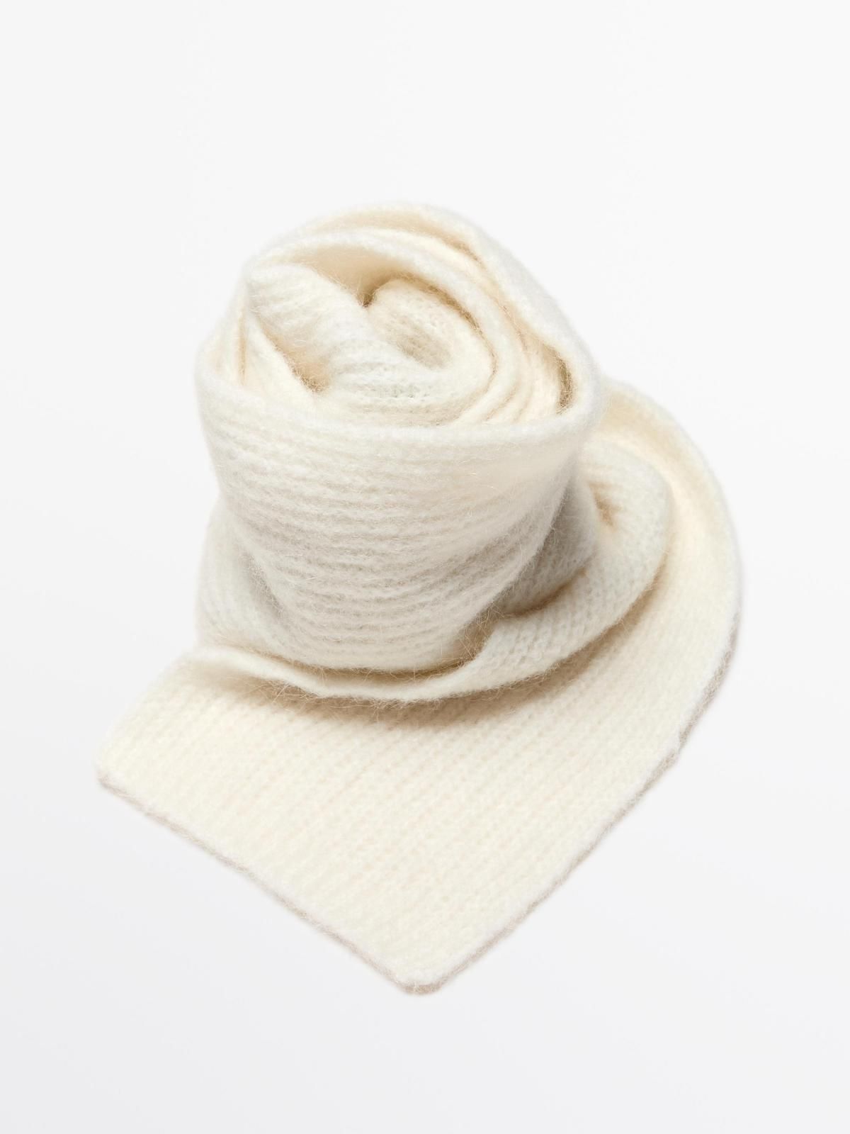 마시모두띠 프리미엄 알파카 블렌드 머플러 화이트 6317/621 WHITE - 상세 이미지 4