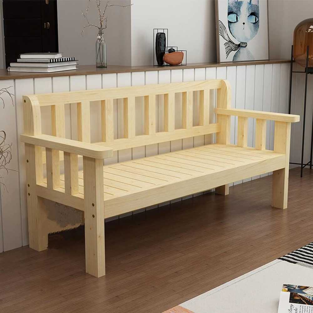 원목 소파 평상 프레임 벤치 친환경 나무벤치 거실 80cm - 상세 이미지 5