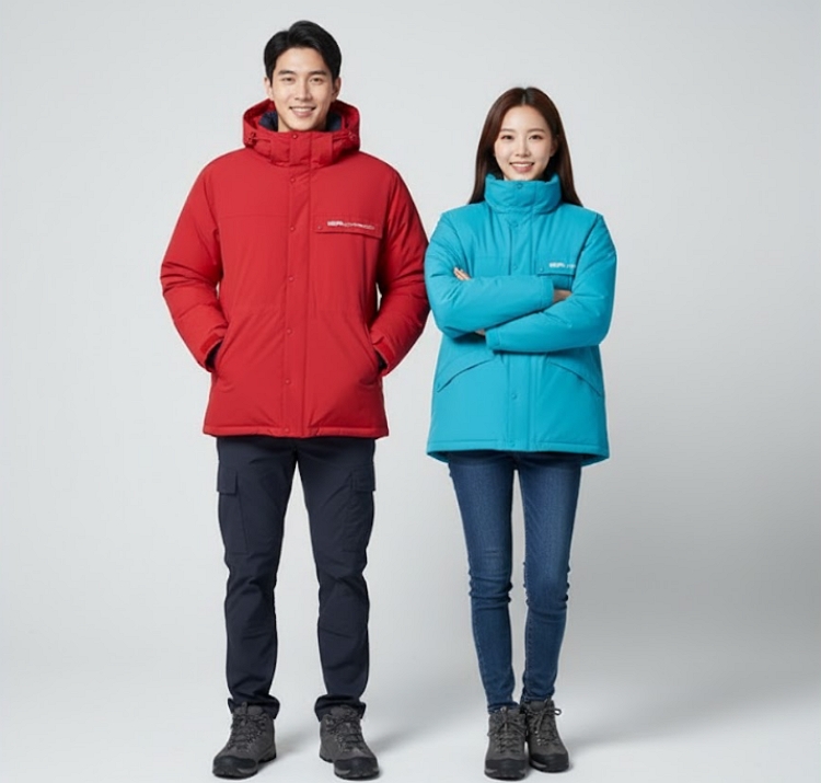 네파 남여공용 겨울 레트로 감성 사파리형 아웃도어 덕다운 다운점퍼 - 상세 이미지 2