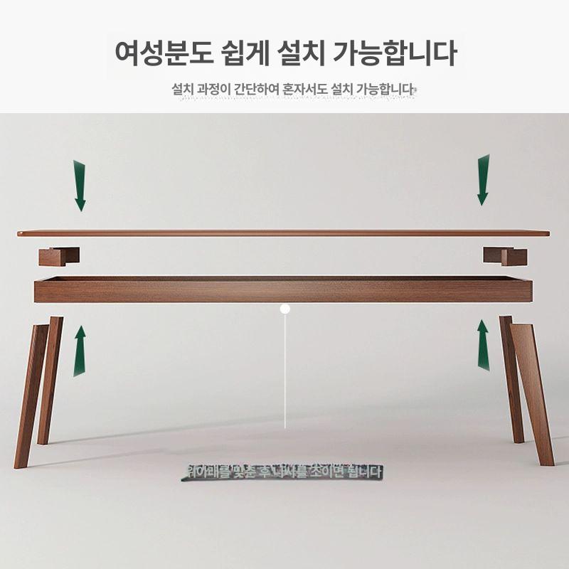 슬림 책상 폭좁은 긴테이블 독서 공부방 거실 일자 테이블 - 상세 이미지 5