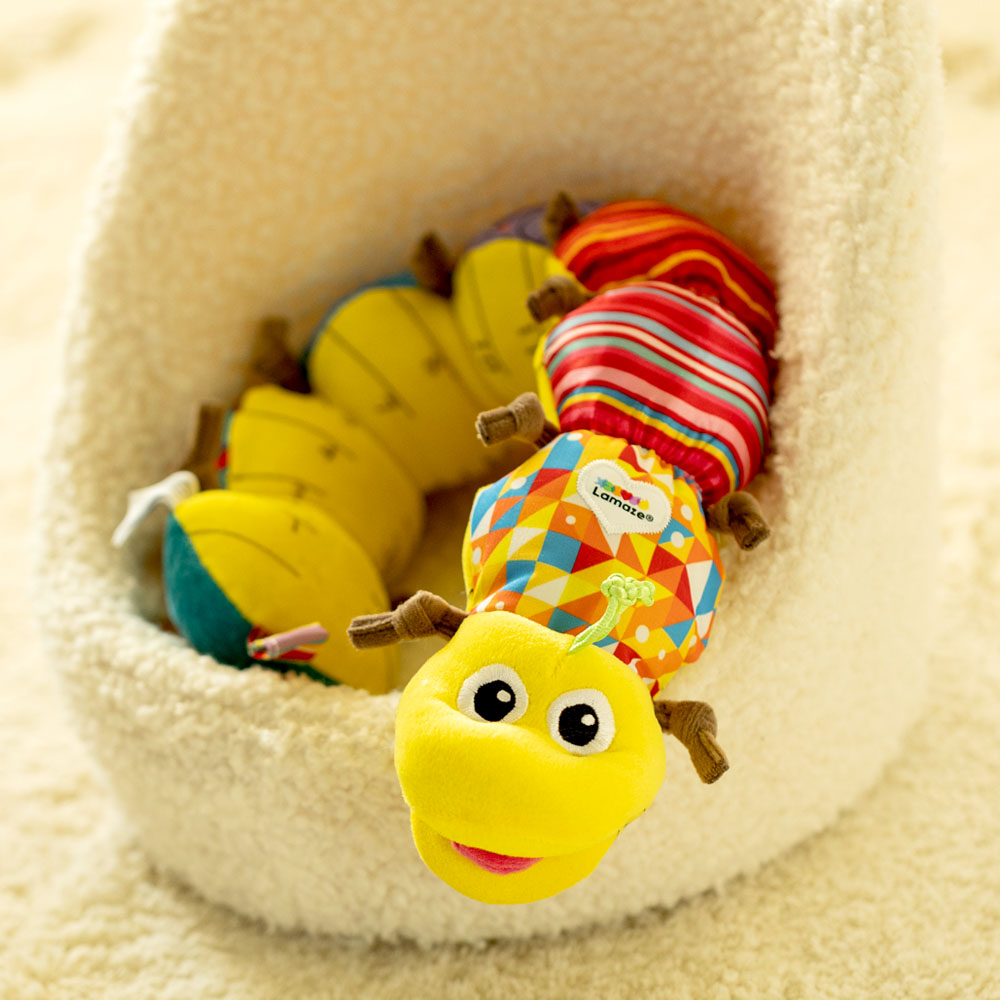 라마즈 애벌레 오감 풀세트 국민 아기장난감 애벌레 핑크/노랑+손발목 딸랑이+촉각 주사위