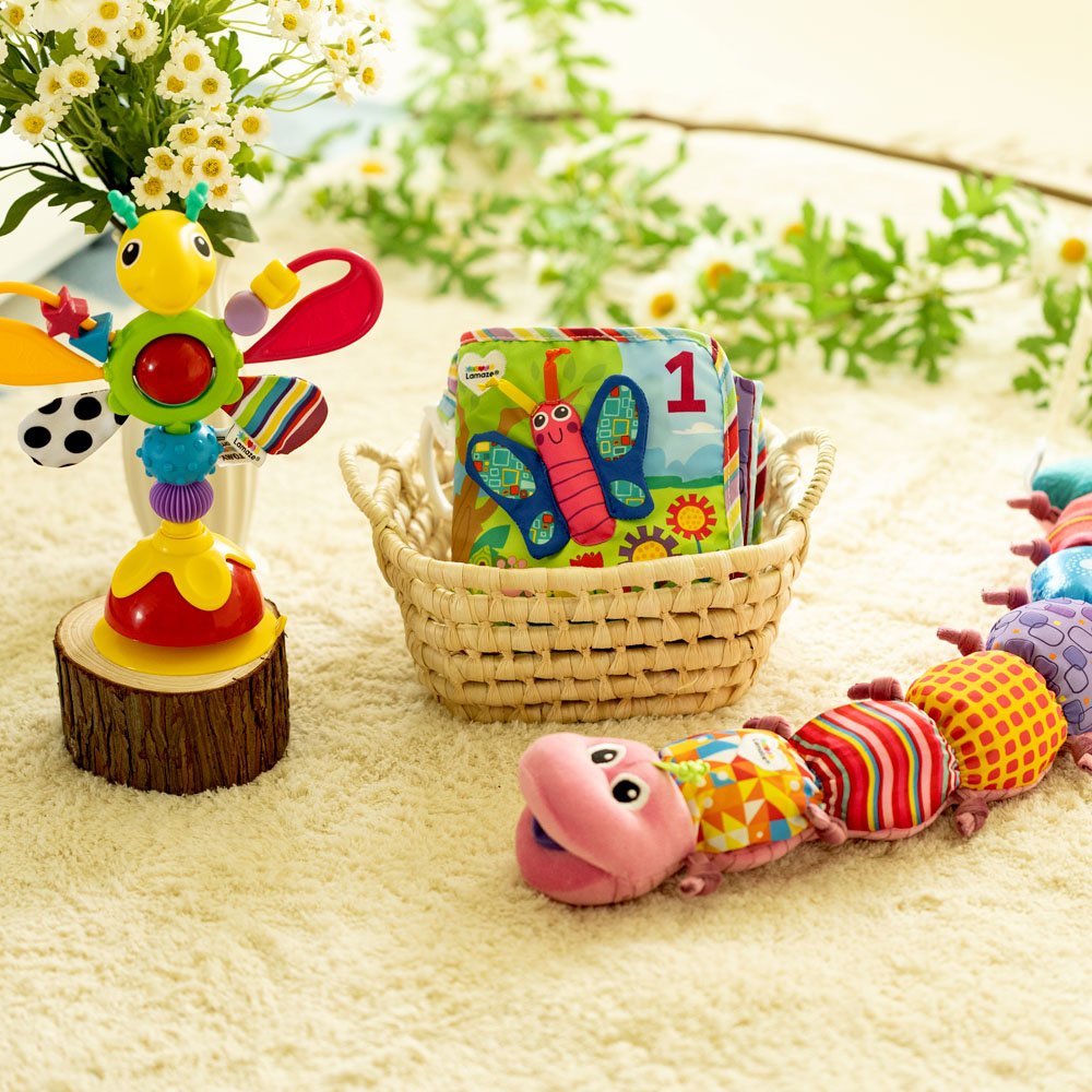 라마즈 핑크 선물 세트 국민 애벌레 출산 신생아 돌 백일 선물 아기 장난감 헝겊책 촉감책