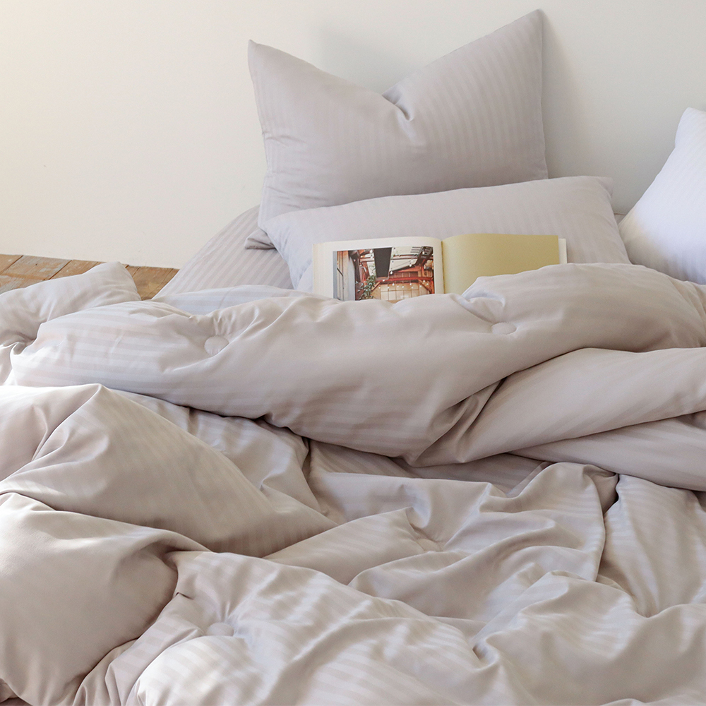 프리즈 먼지없는 호텔이불 광폭 마이크로 도비 스트라이프 항균 사계절 차렵이불 SS