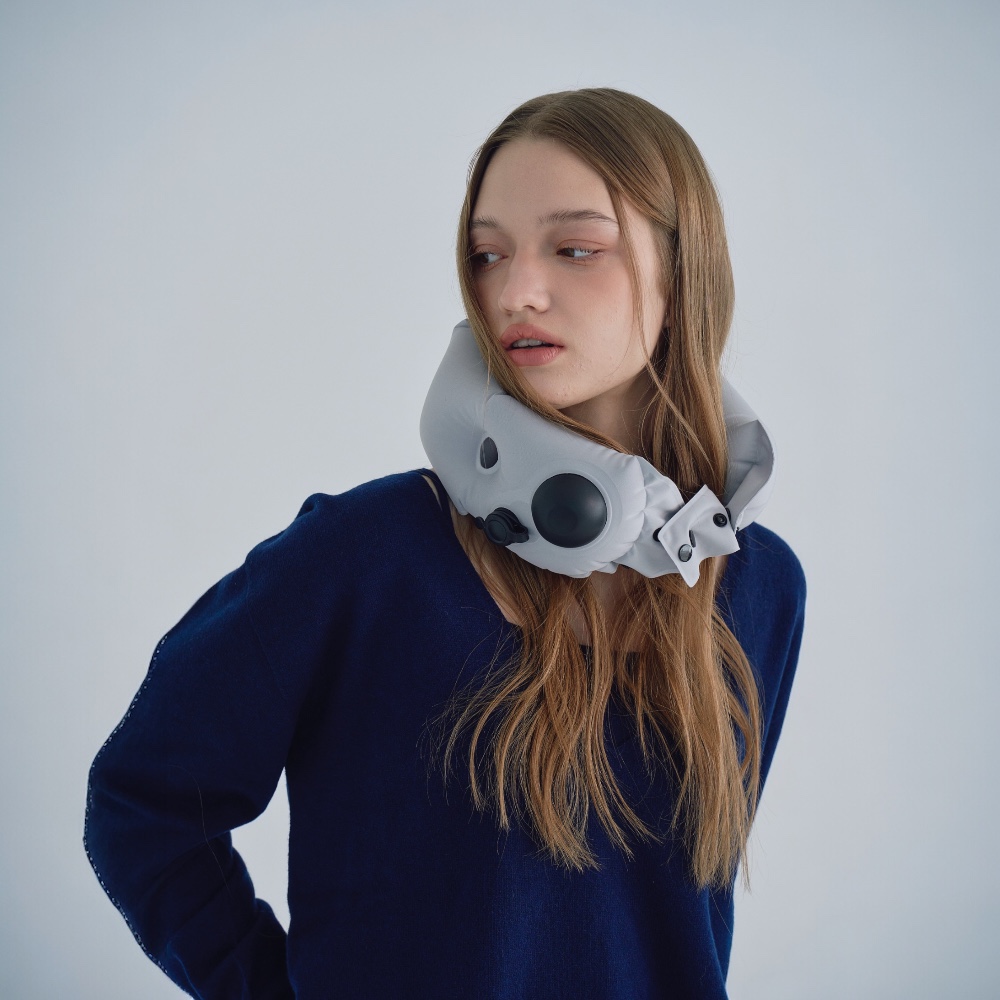 셀레어 에어 펌프 넥필로우 여행용 가벼운 휴대용 비행기 기내용 목 베개 캠핑 쿠션