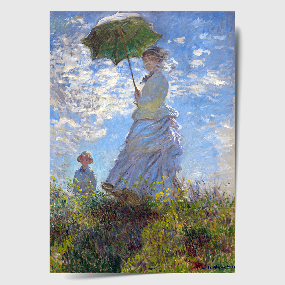 클로드 모네 인테리어 그림 액자 포스터 명화 Woman with a Parasol - 상세 이미지 2