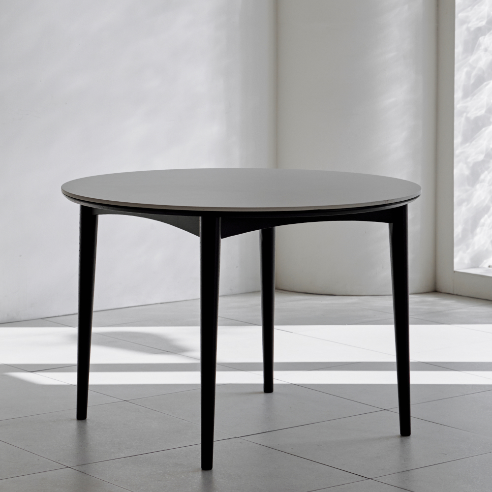 라프 플랫 블랙테이블 원형테이블 4인 세라믹식탁 단품/세트 1100