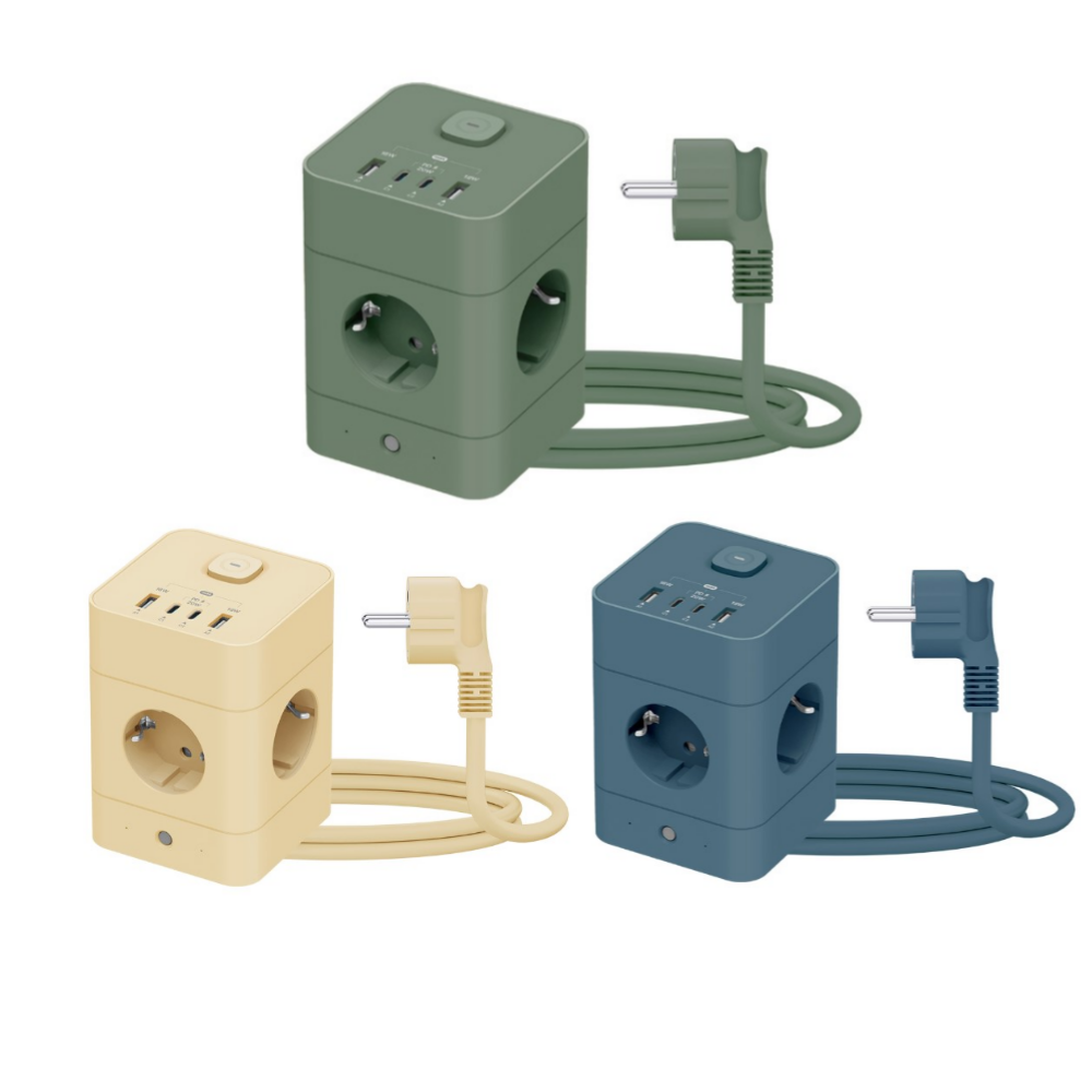 에코너 MT08 수직 타워형 캠핑 디자인 고용량멀티탭 USB C타입 충전기 콘센트