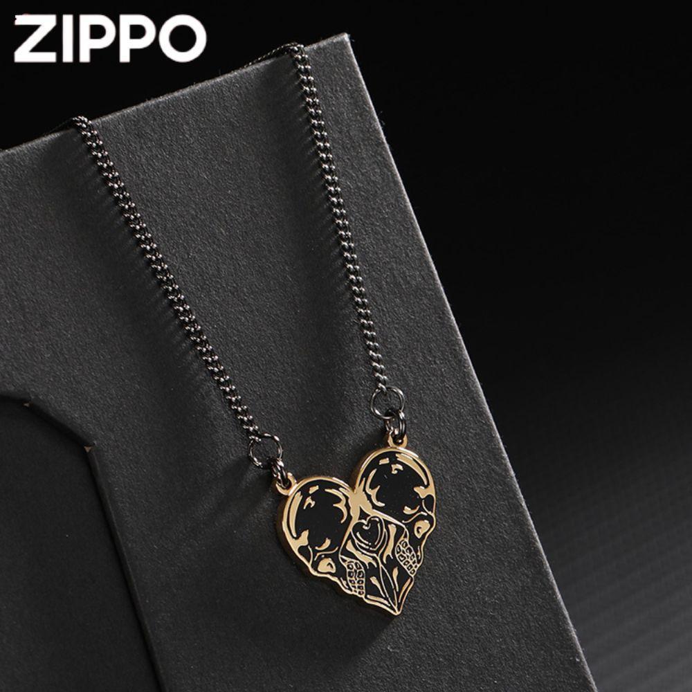 ZIPPO 정품 라이터 (선물상자세트) 목걸이 포함 블랙아이스하트 핸드메이드 지포라이터 연인 생일 선물용 - 상세 이미지 5