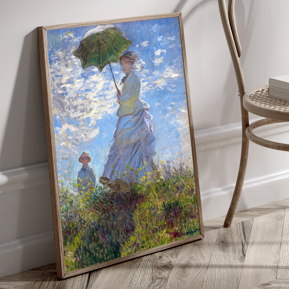 클로드 모네 인테리어 그림 액자 포스터 명화 Woman with a Parasol - 상품 이미지