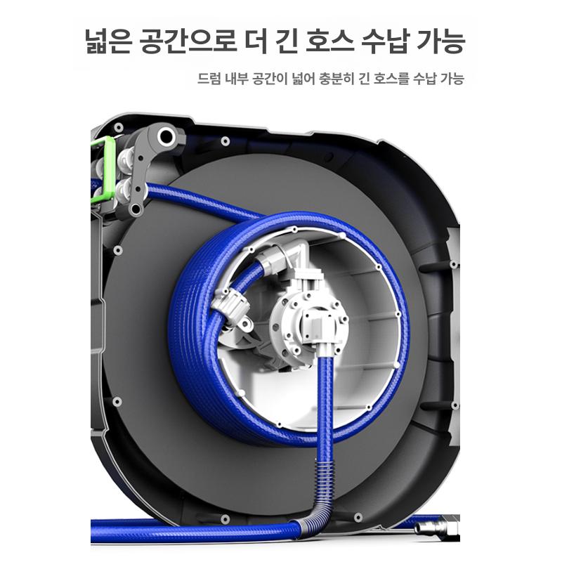 자동 워터릴 벽걸이 물호스릴 정원 세차 급수 호스 정리용 - 상세 이미지 2