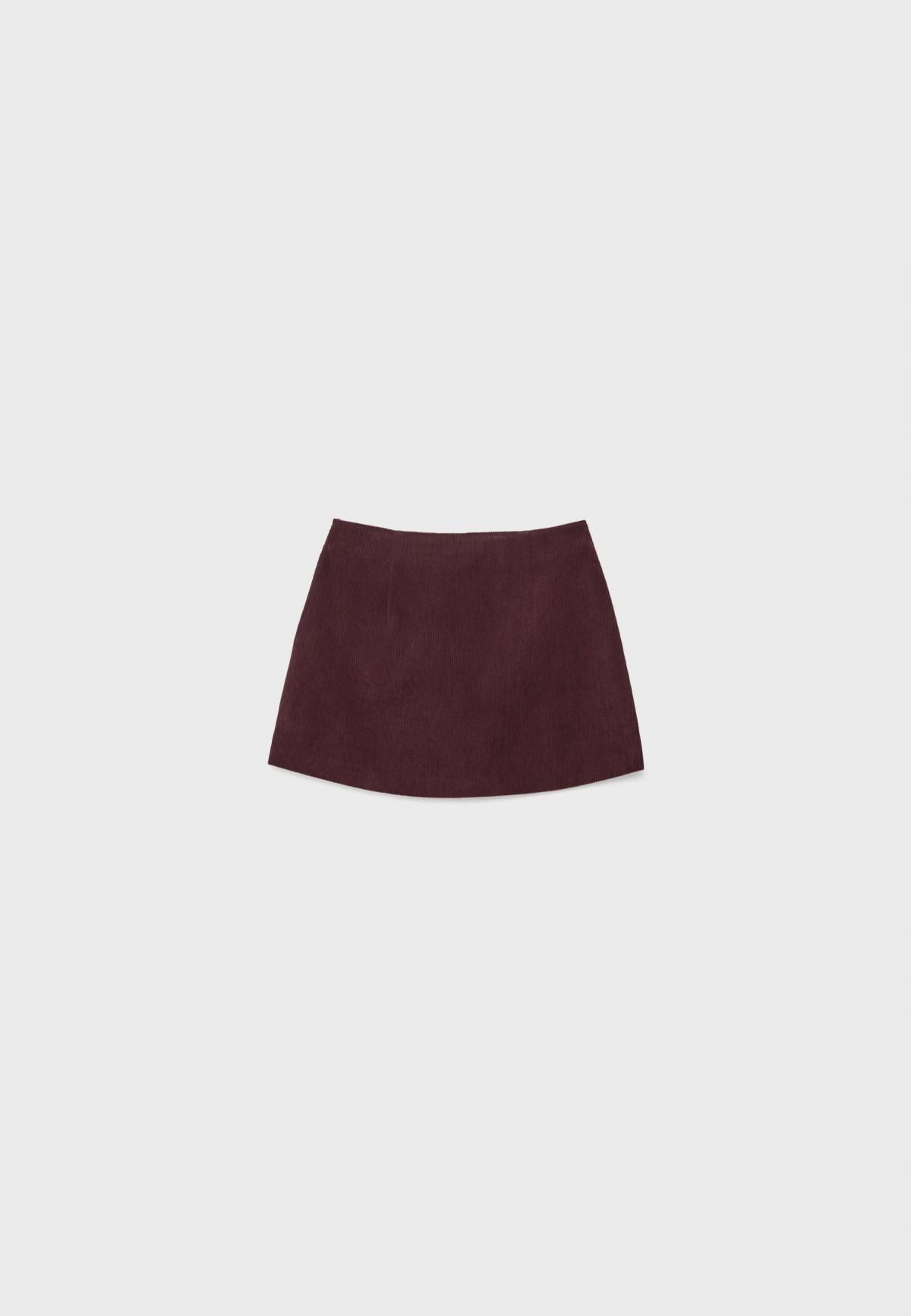 스트라디바리우스 코듀로이 미니 스커트 팬츠 4712/928 BURGUNDY - 상품 이미지