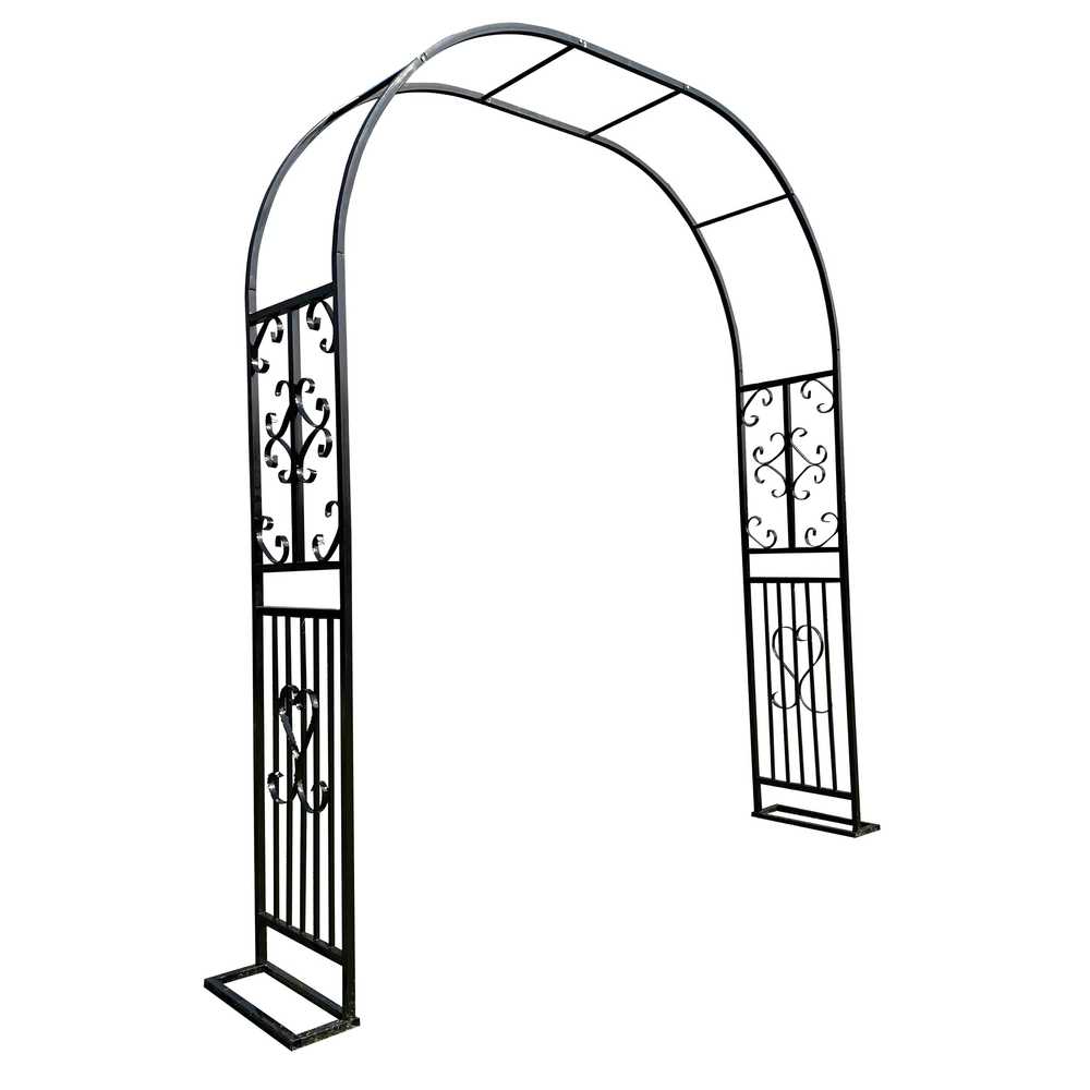 덩굴식물 지지대 아치형 정원 울타리 철제 주택 가든 블랙(3.4mx2.3mx40cm) - 상품 이미지