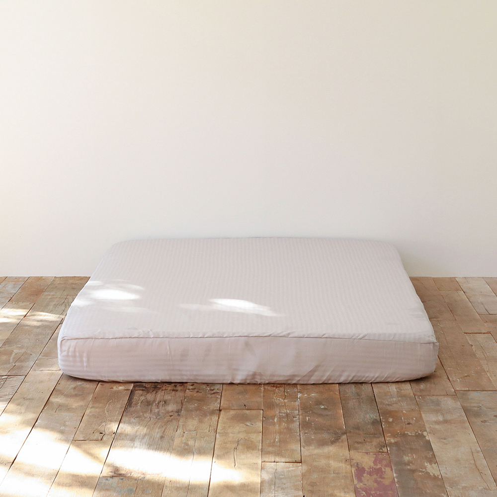 프리즈 먼지없는 호텔식 스트라이프 마이크로 도비 사계절 침대 매트리스 커버 홑겹 Q