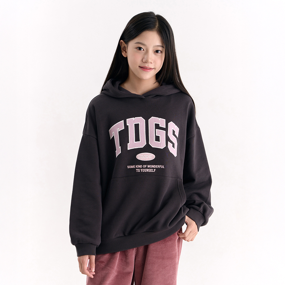 더데이걸 박시핏 후드 맨투맨 TGMH25T01 - 상품 이미지
