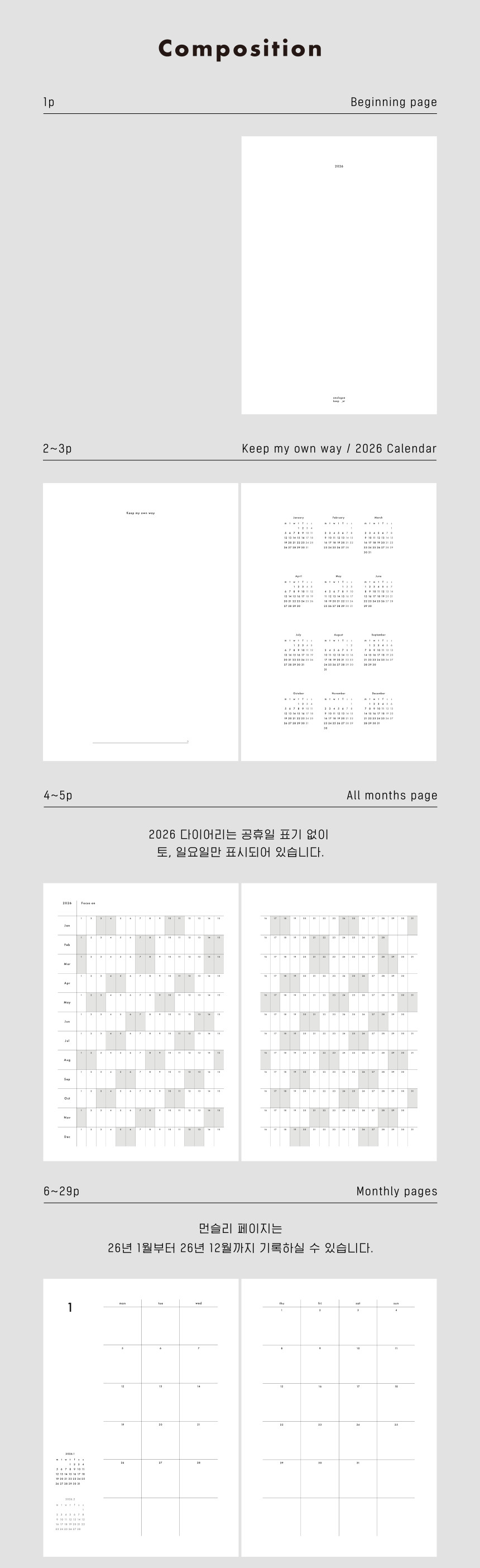 Analogue Keeper 2026 Daily Diary B6