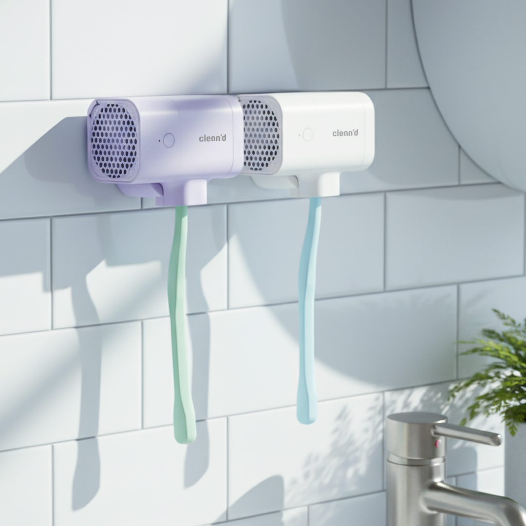 클린디 휴대용 무선 칫솔살균기 윈디 화이트