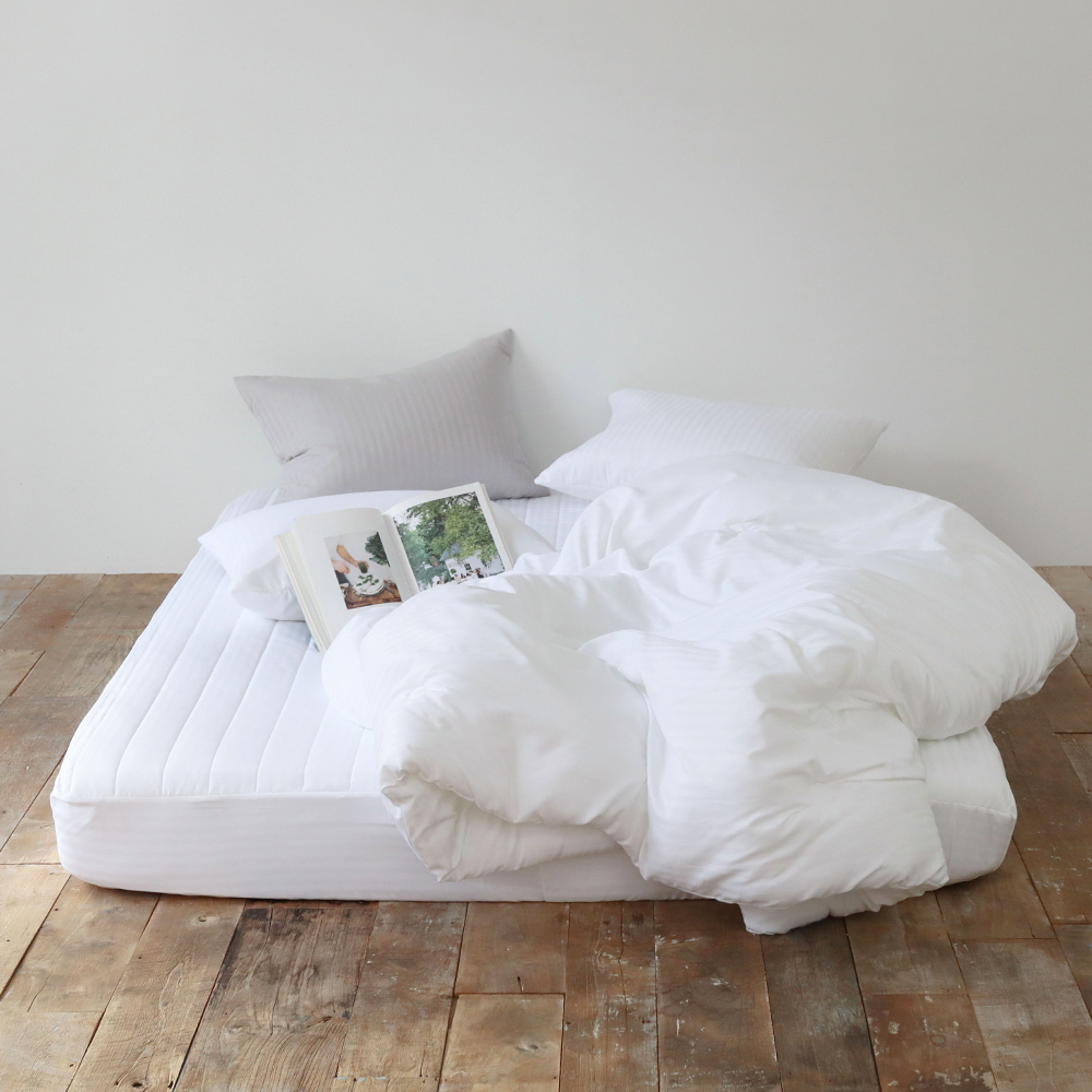 프리즈 먼지없는 호텔이불 광폭 마이크로 도비 스트라이프 항균 사계절 차렵이불 SS