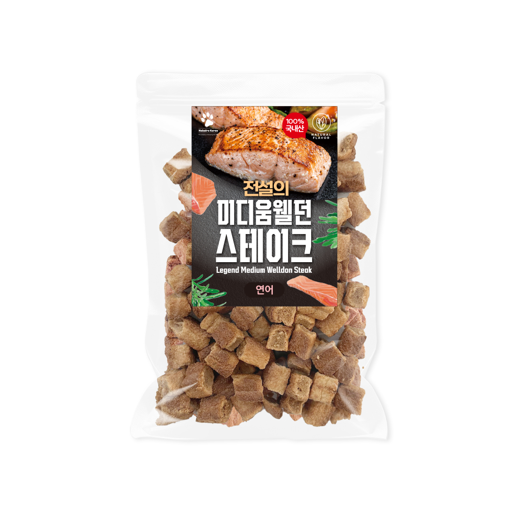 전설의 미디움 웰던 오븐베이크 강아지 간식 연어, 100g, 1개 - 메인 이미지