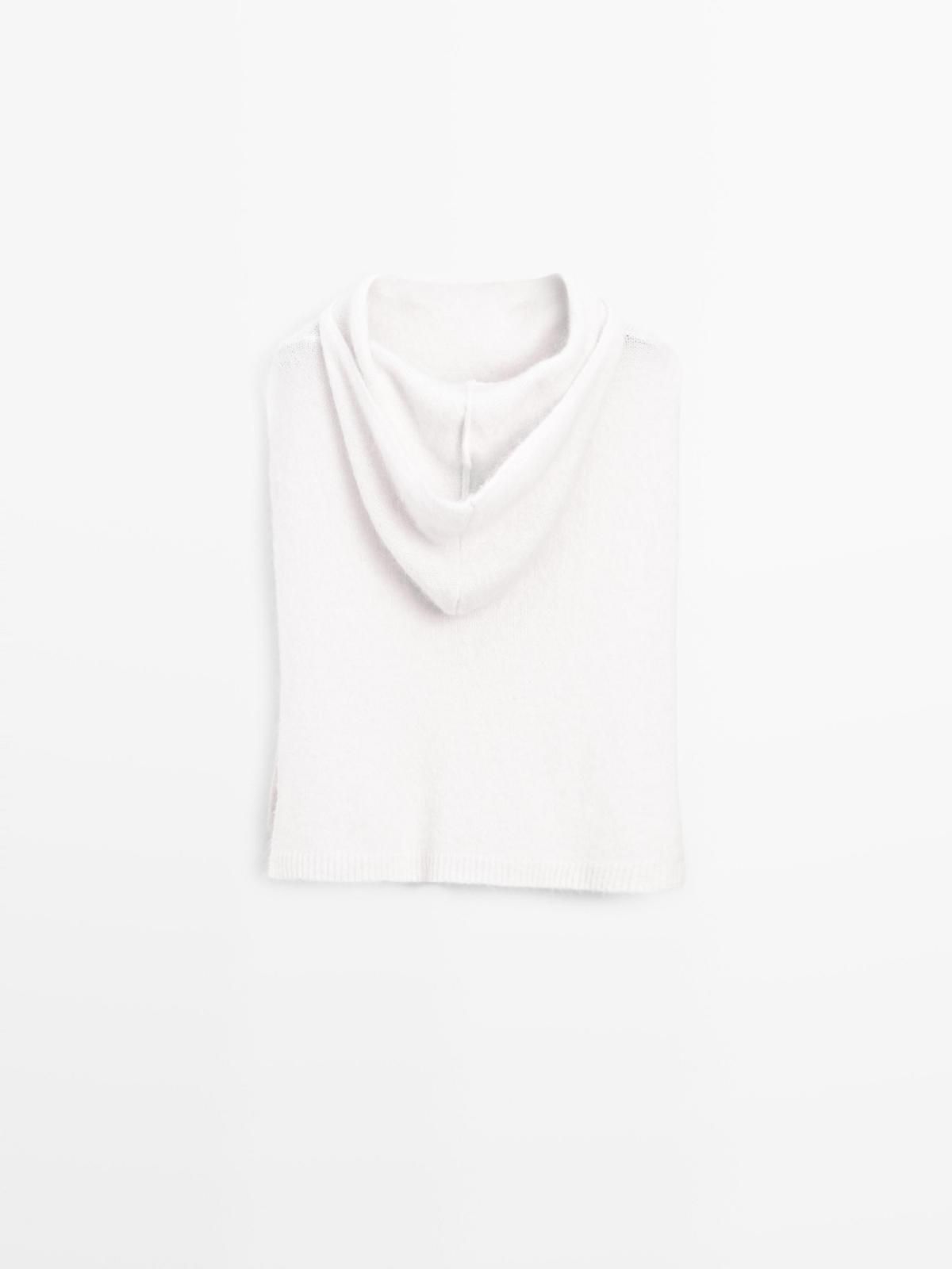 마시모두띠 프리미엄 알파카 후드 니트 베스트 6316/621 WHITE - 상세 이미지 2