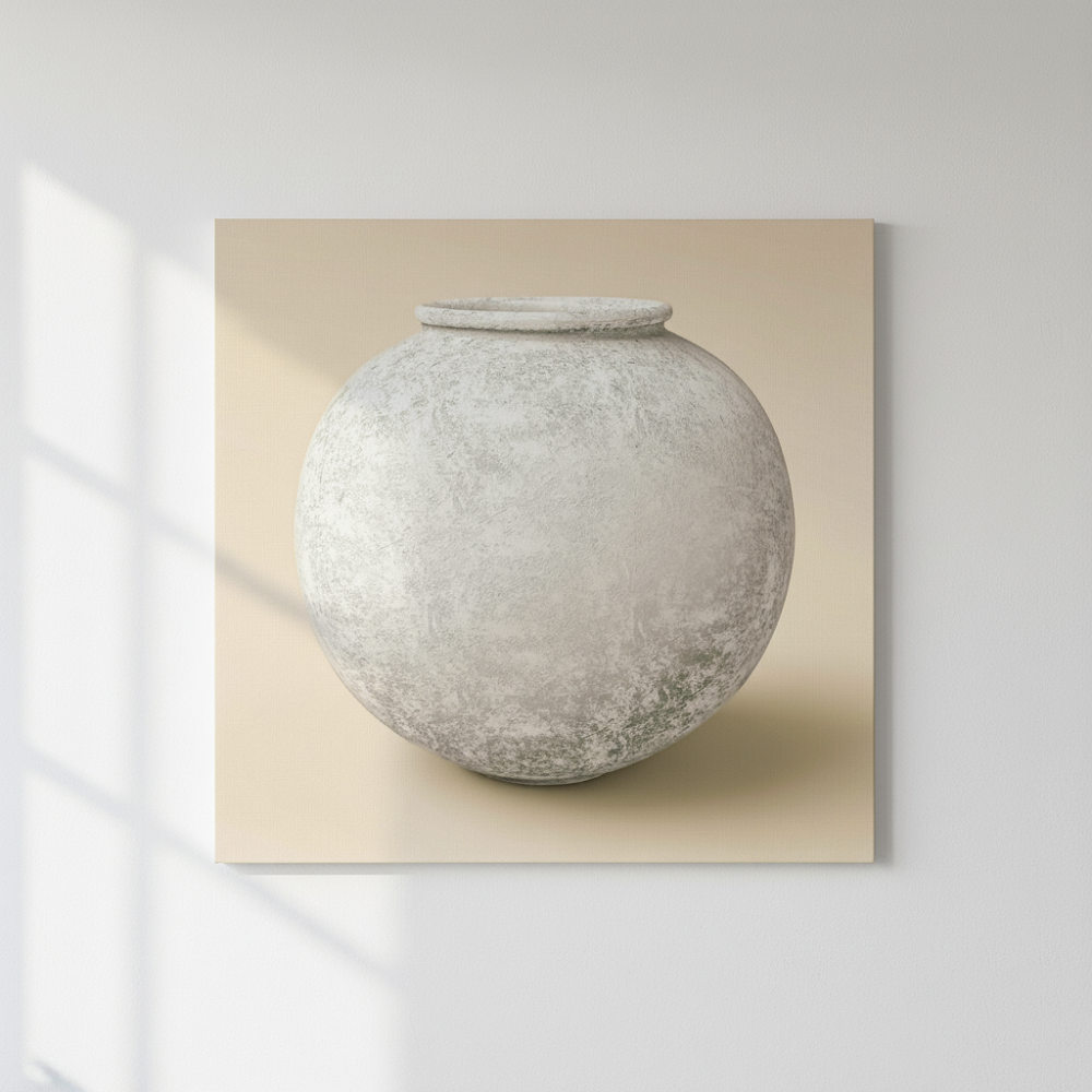 달항아리 그림 캔버스 액자 수10x10cm - 상세 이미지 2