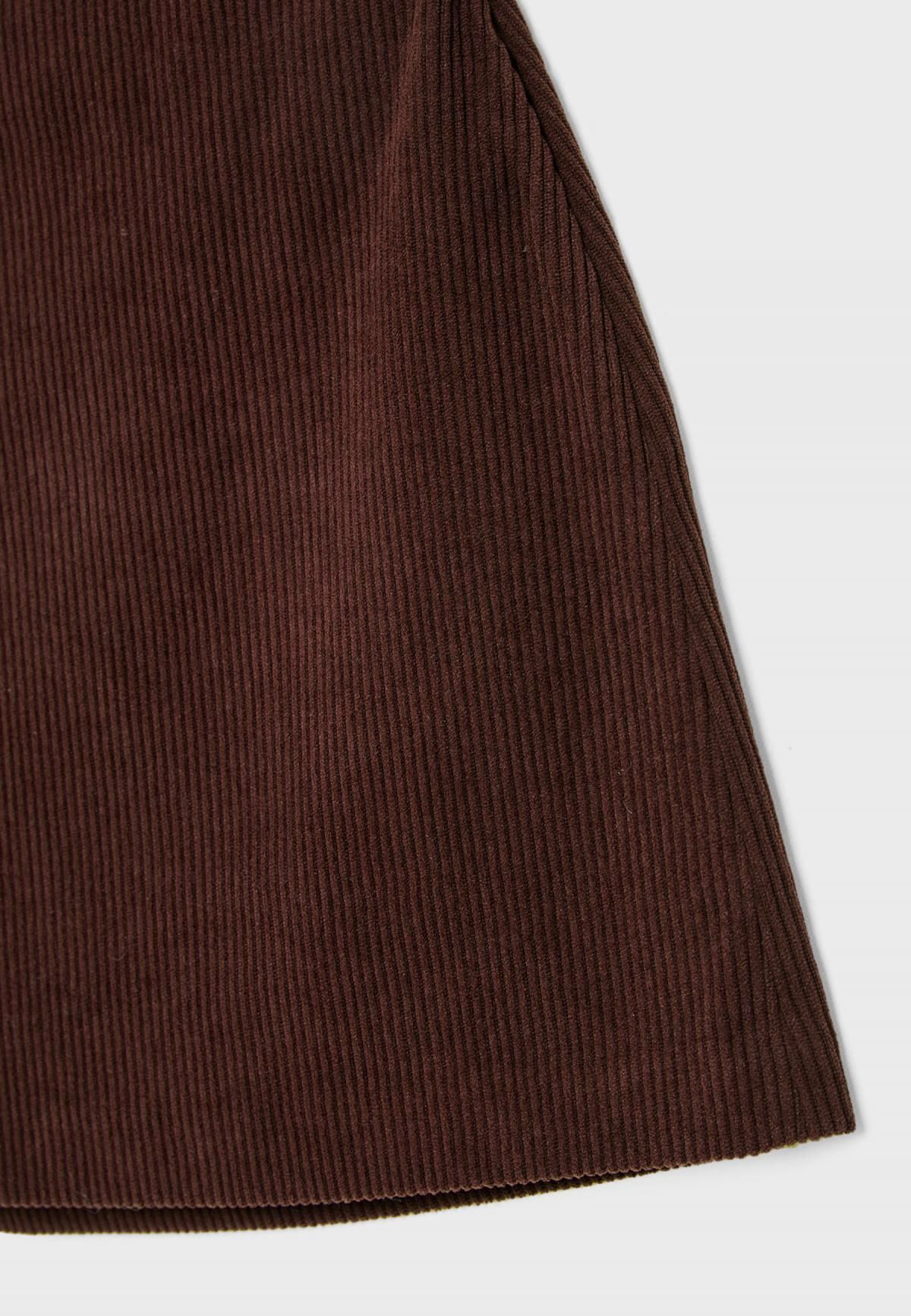 스트라디바리우스 코듀로이 미니 스커트 팬츠 4712/928 BROWN - 상세 이미지 2