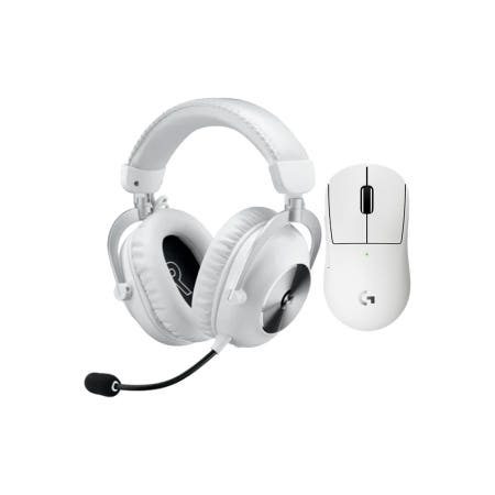 로지텍 지슈라2C G PRO X SUPERLIGHT 화이트 + PRO X 2 무선 헤드셋 화이트 마우스 헤드셋 세트