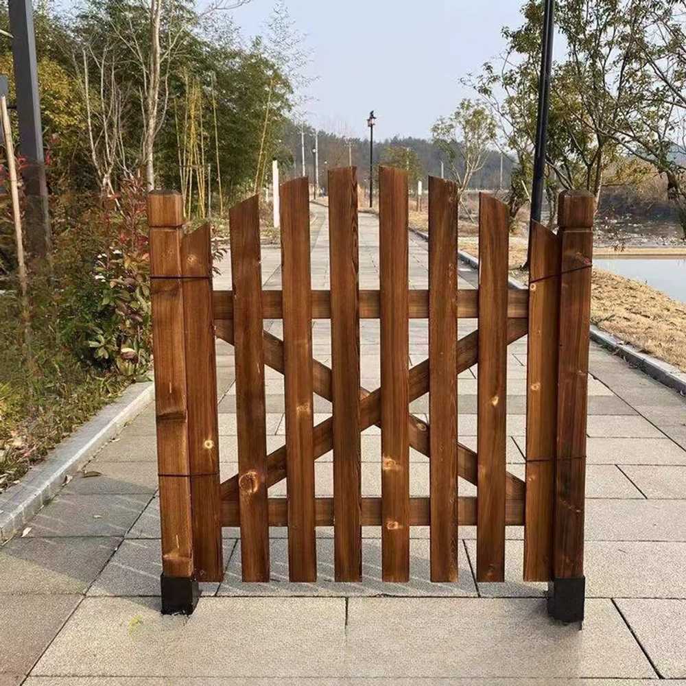 정원 울타리 나무 대문 목재 출입문 인테리어 펜스문 A형 (100x200cm) - 상세 이미지 2