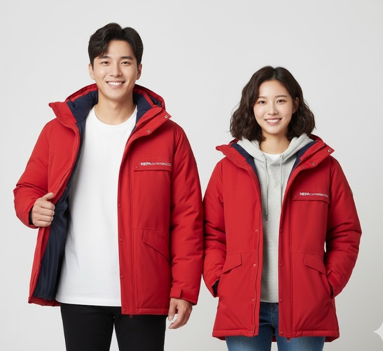 네파 남여공용 겨울 레트로 감성 사파리형 아웃도어 덕다운 다운점퍼 - 상세 이미지 5