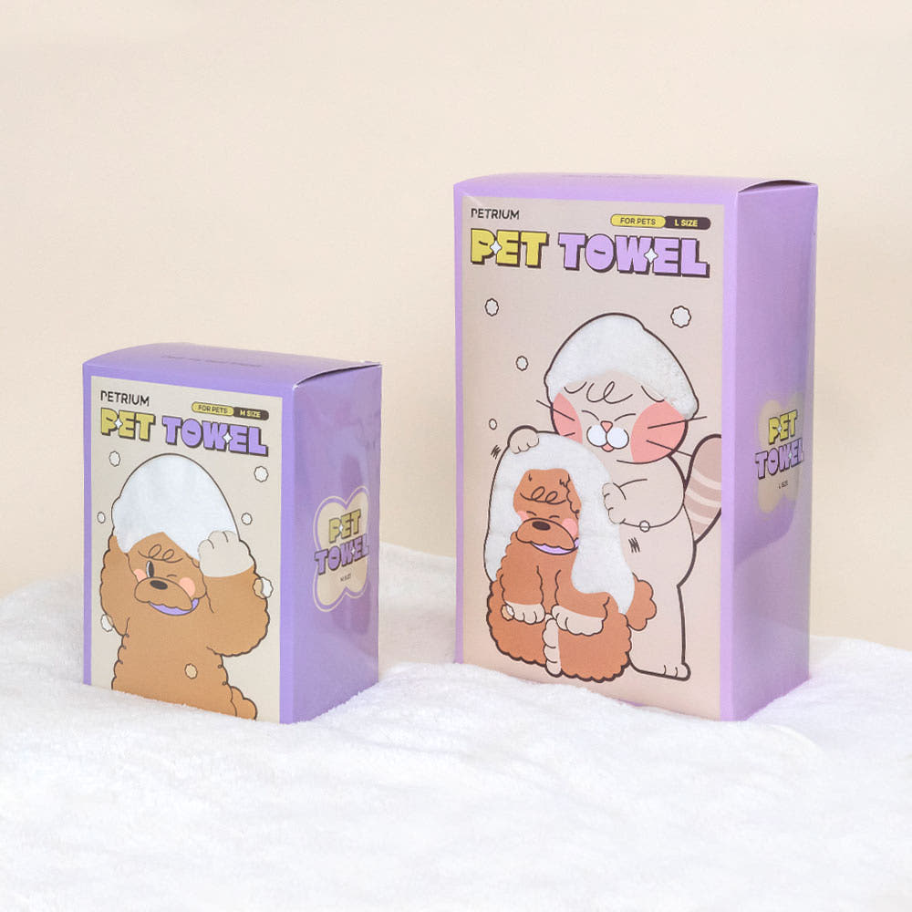 펫트리움 펫타올 강아지 고양이 목욕 수건 애견타올 담요 - 상품 이미지