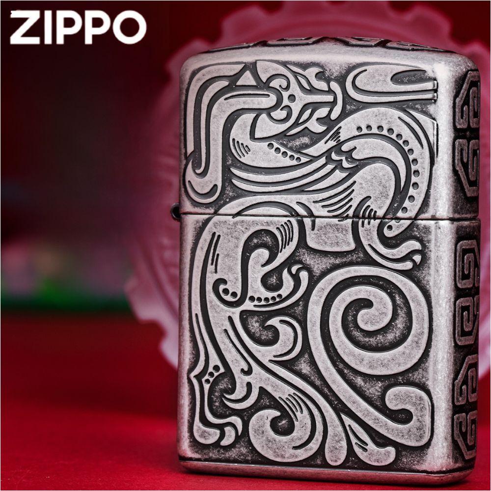 ZIPPO 정품 라이터 (단품) 행운기원 용봉화명 방풍호롱 미국정품 지포라이터 남친 아버지 생일 새해 선물용 - 상품 이미지