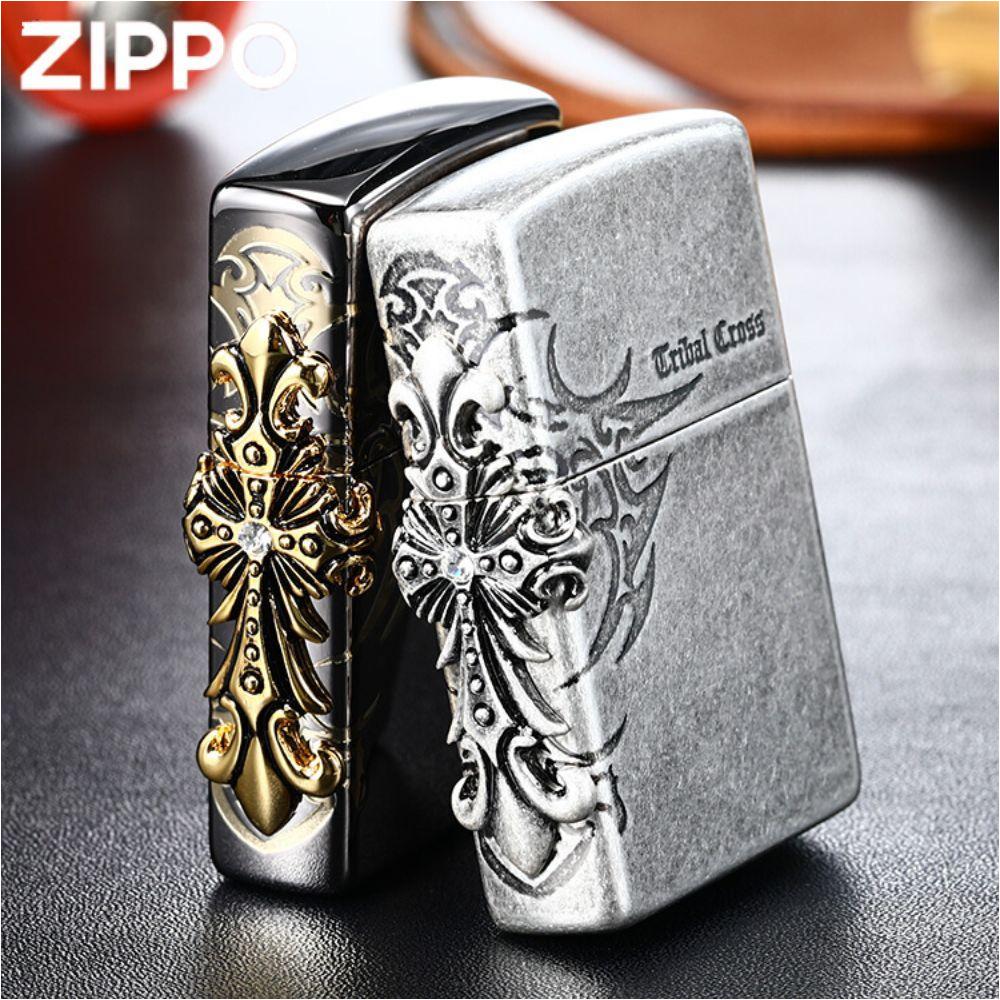 ZIPPO 라이터 (단품) 사이드십자가 핸드메이드 지포라이터 남자친구 생일 새해 선물용 - 상품 이미지