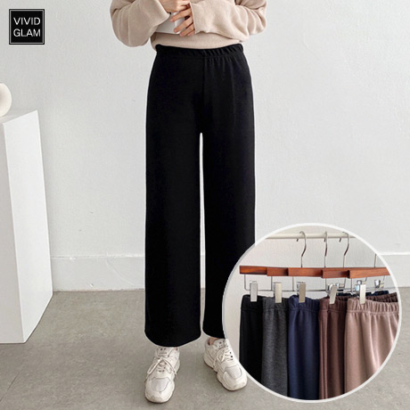 기모 와이드 밴딩 팬츠 편한 데일리 여성바지 원데이핏 ONeday Fit - 상품 이미지