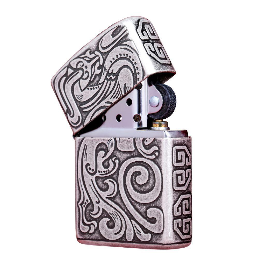 ZIPPO 정품 라이터 (단품) 행운기원 용봉화명 방풍호롱 미국정품 지포라이터 남친 아버지 생일 새해 선물용 - 상세 이미지 3