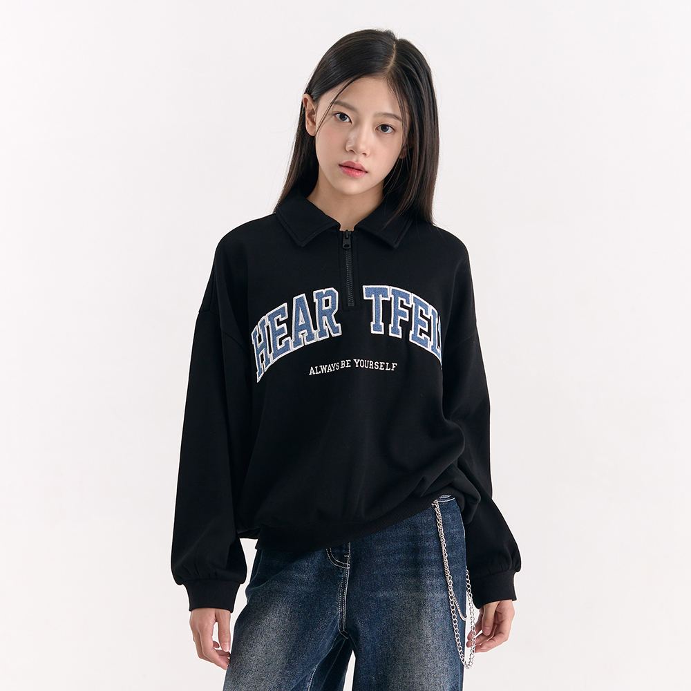 더데이걸 카라 반집업 스웻셔츠 TGMA25T05 - 상품 이미지