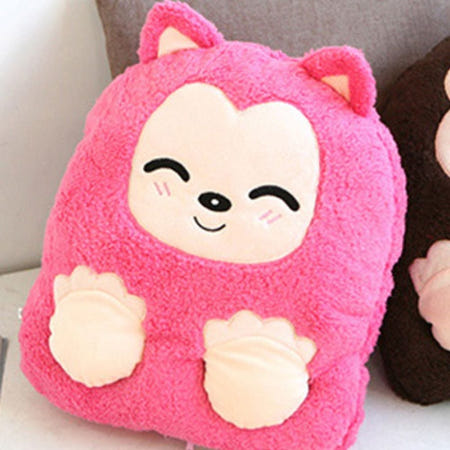 [프리지아] 따뜻석 발 온열 휴대용 핑크 쿠션 손 전기 겨울방석 강아지전기장판 반려동물전기장판 방석매트 사무실전기방석