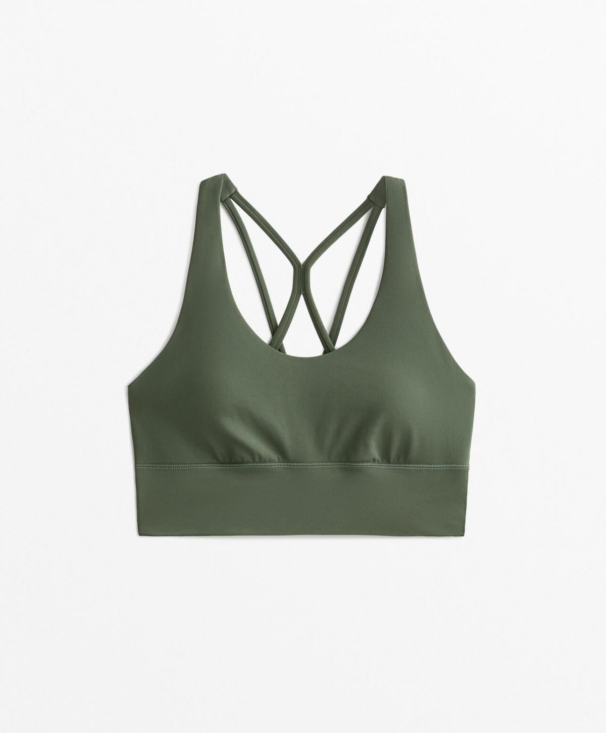 오이쇼 애슬레저 테크니컬 미디엄서포트 컴포트럭스 스포츠 브라 컵내장 2977/901 KHAKI - 메인 이미지