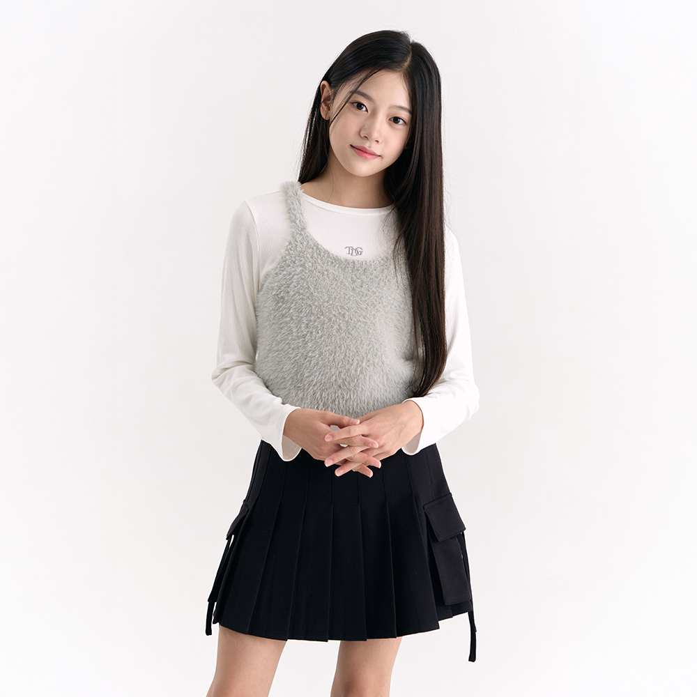 더데이걸 니트 베스트 긴팔 셋트 TGKA25W02 - 상세 이미지 4