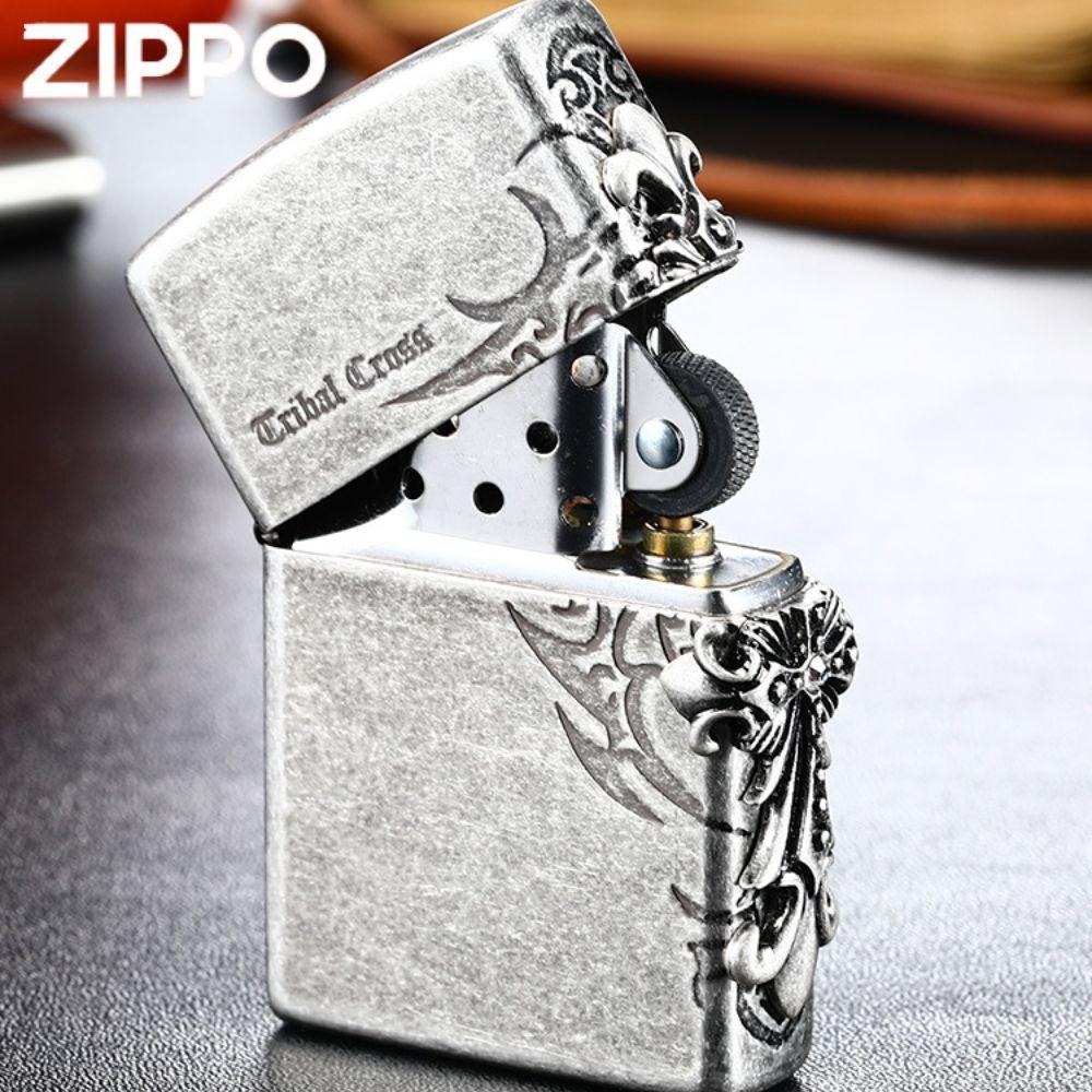ZIPPO 라이터 (단품) 사이드십자가 핸드메이드 지포라이터 남자친구 생일 새해 선물용 - 상세 이미지 4