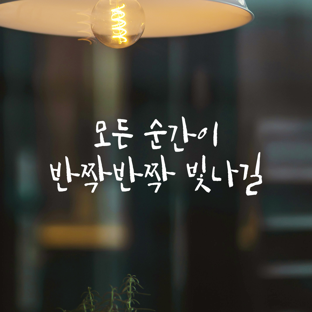 캘리그라피 레터링 스티커 모든 순간이 반짝반짝 빛나길 검정S 19x16cm - 상세 이미지 2