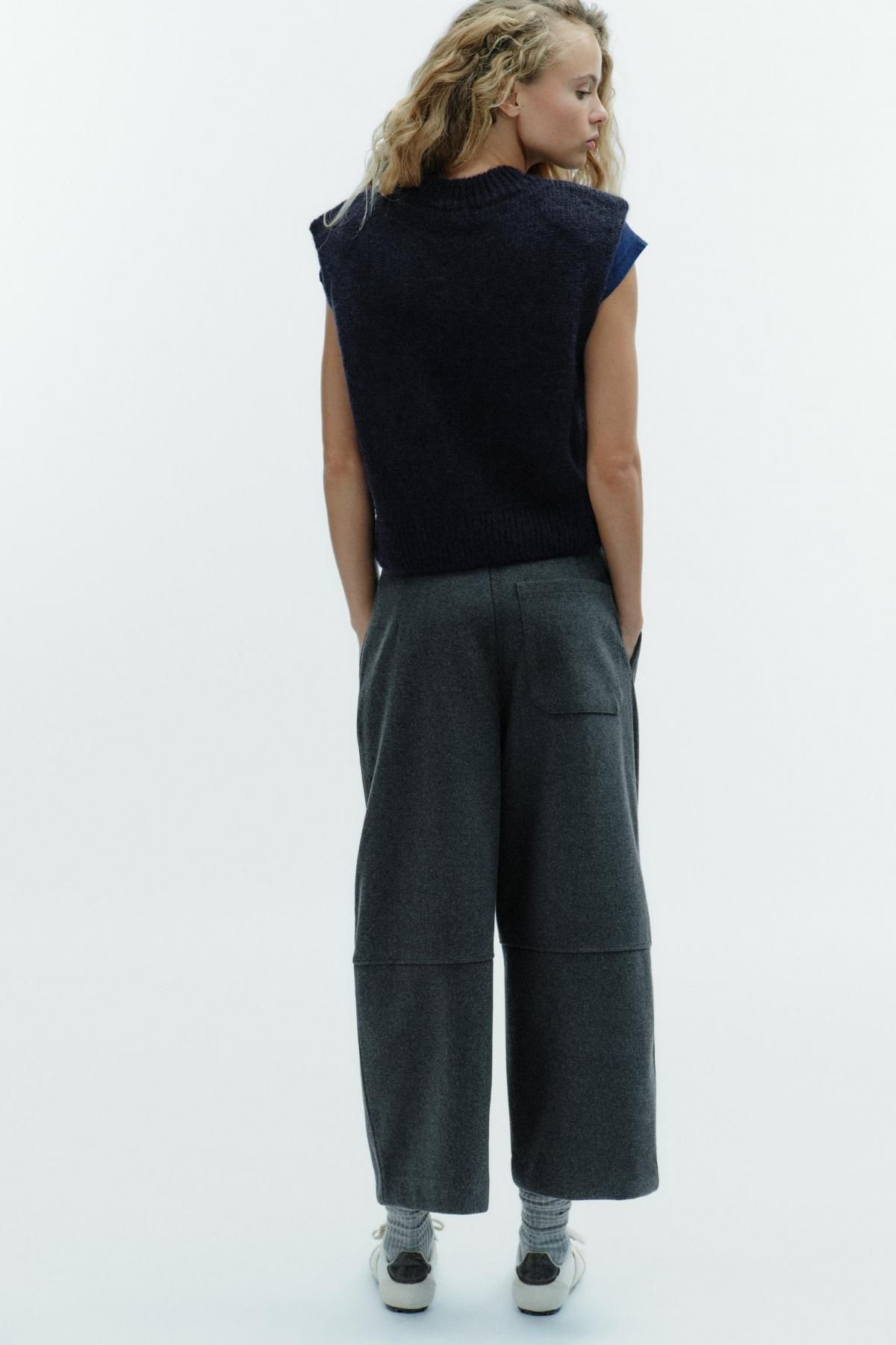 자라 와이드 테크니컬 벌룬 슬랙스 팬츠 1255/576 DARK GREY - 상세 이미지 5