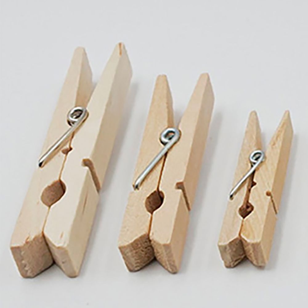 사진 걸이 나무 집게 특대 대 4.8cm 중 소 원목 우드 메모 폴라로이드 포토 걸이 - 상품 이미지