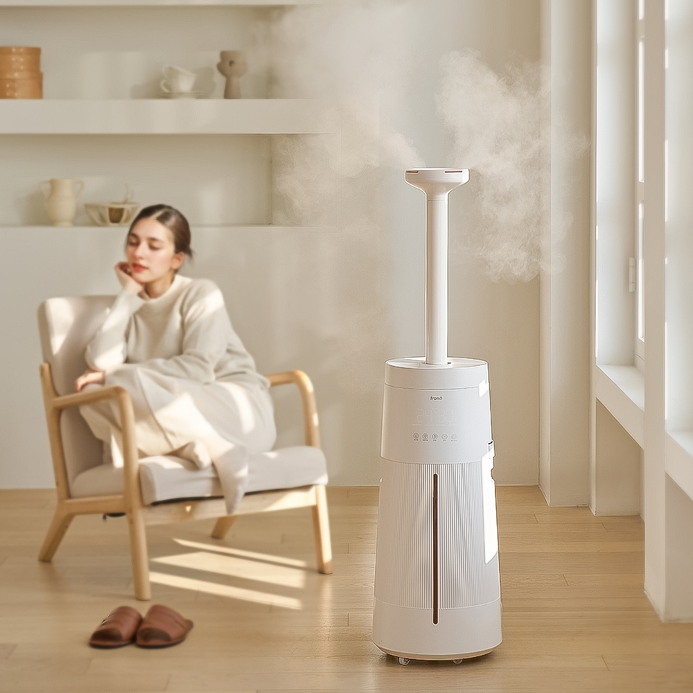 [자동습도+무드등] 프롬비 울트라 몬스터 23리터 사무실 거실 대용량 가습기 FC183NEW 크림화이트