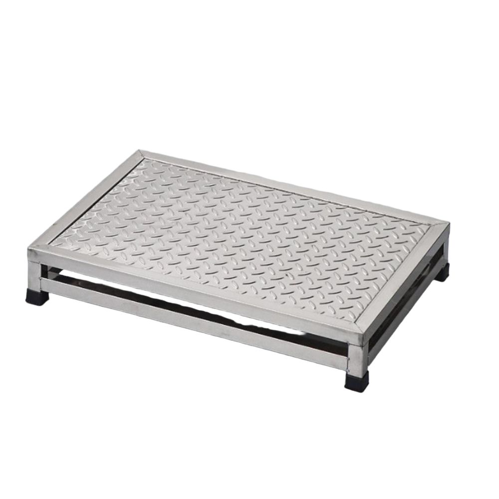 스텐 발판 단차 도배 공장 화물차 단층 그레이 논슬립 소형 40x30x10cm - 상품 이미지