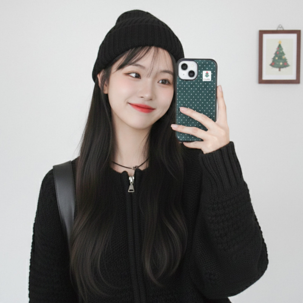 아이폰17 케이스 크리스마스 그린 도트 에폭시 16 15 13 - 상세 이미지 2