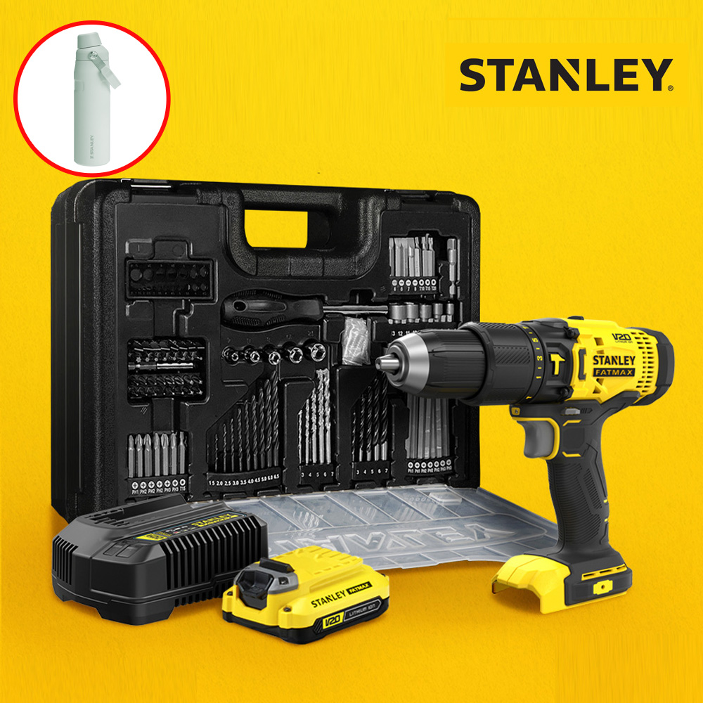 스탠리 20V MAX 햄머 드릴 드라이버 풀세트 (배터리1개) SCD711D1KA - 상품 이미지