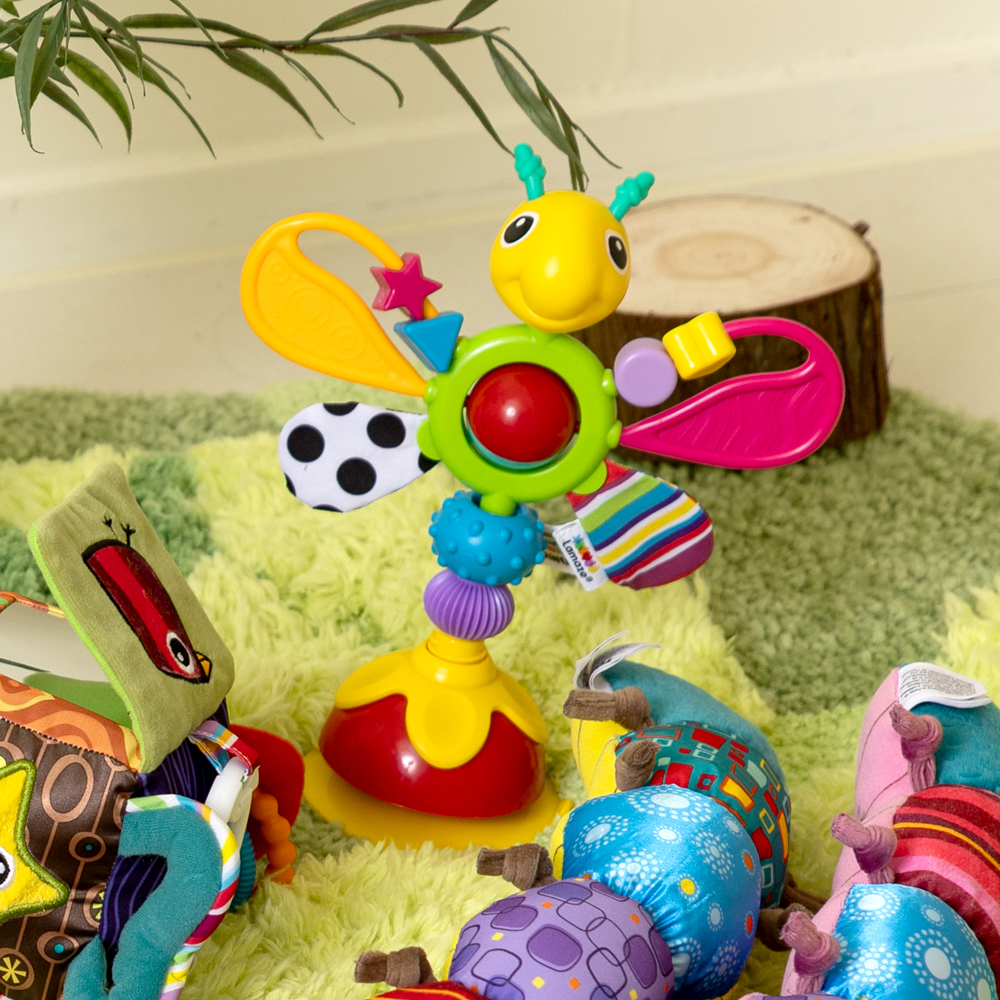 라마즈 나비 흡착 회전 딸랑이 신생아 백일 돌아기 장난감 이유식 필수템