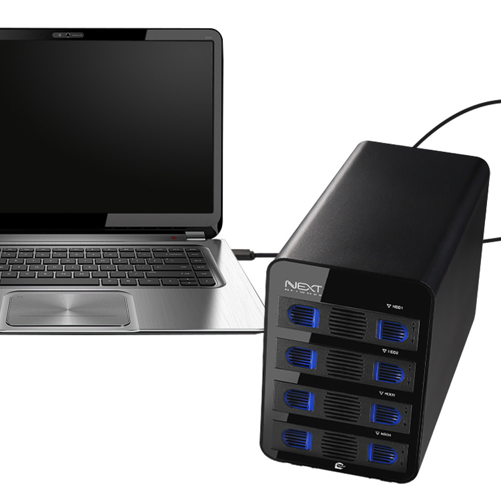 넥스트유 4베이 최대 80TB DAS C타입 Gen2 10Gbps HDD SDD 데이터 스토리지 704TC - 상세 이미지 4